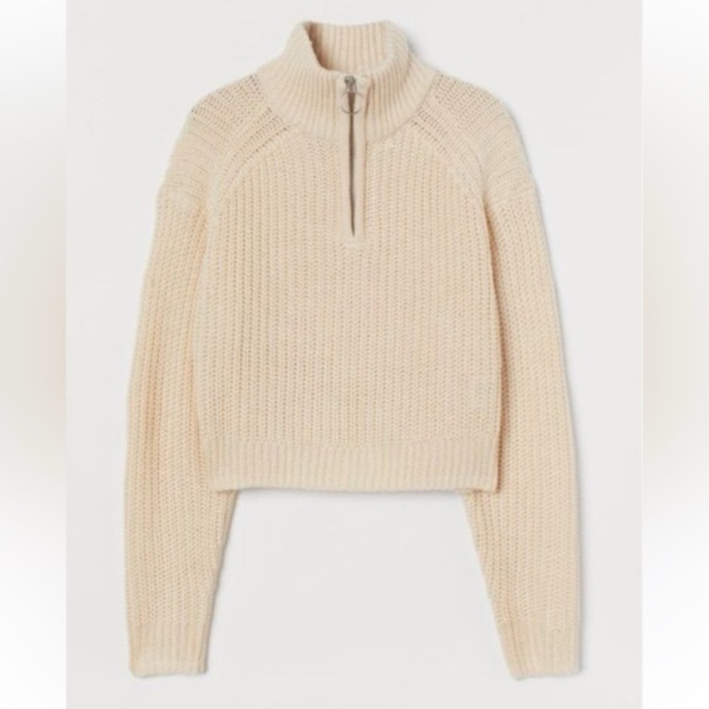H&M Cream Knit Turtleneck Sweater
